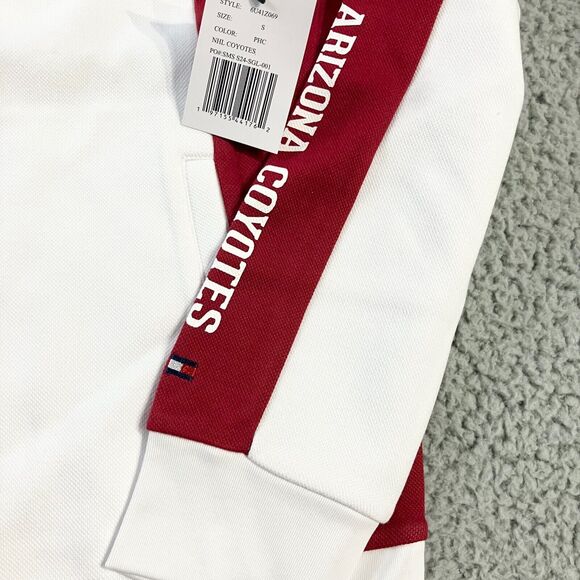 Tommy Hilfiger Arizona Coyotes Jacket Womens Small White Full Zip Logo‎ NHL New - Picture 2 of 8